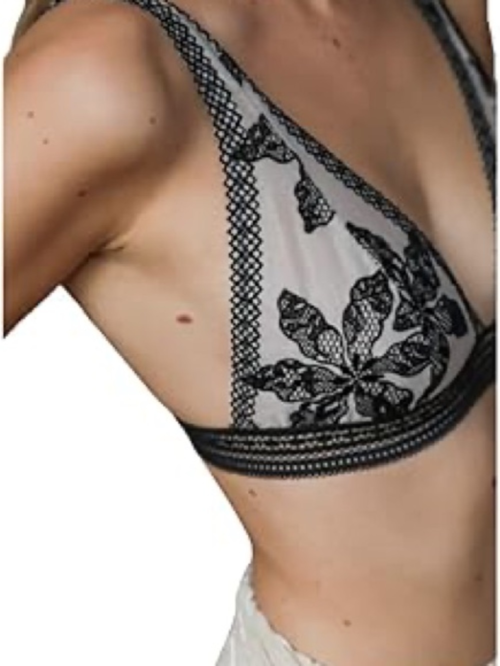 Free People Intimately Alia Dusty Rose & Wine, Black set Floral Lace Bralettes - Picture 6 of 11